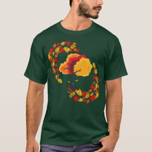 Camiseta Floresta Natural Colorida das Árvores do Outono De