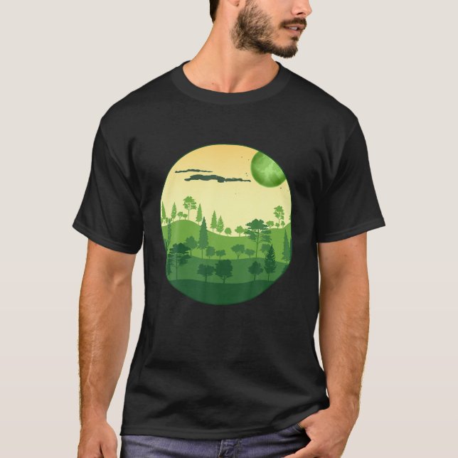 Camiseta Floresta Natural da Paisagem (Frente)