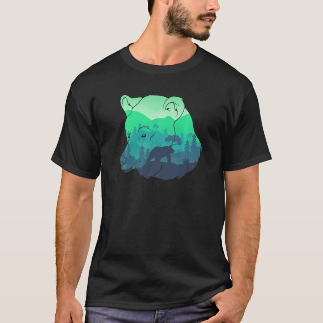 Camiseta Floresta Natureza Animal Paisagem Selvagem Paisage (Frente)