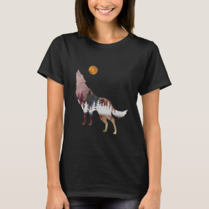 Camiseta Floresta Natureza Lobo Ao Ar Livre Caminhada Caça