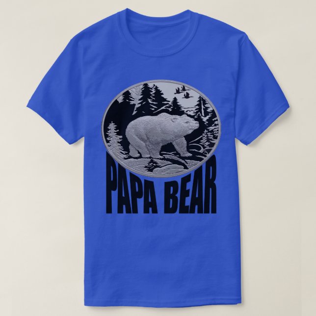 Camiseta Floresta Negra e Cinza Papá Urso 1 (Frente do Design)