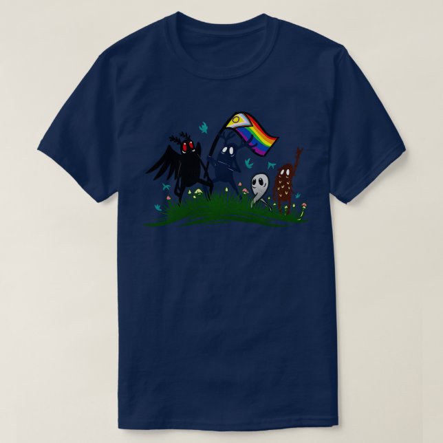 Camiseta Floresta Nightcrawler de Mothman Fresno Pride Crip (Frente do Design)