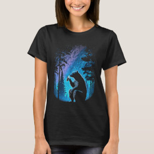 Camiseta Floresta Noturna de Cerveja de bebendo Urso Esoter