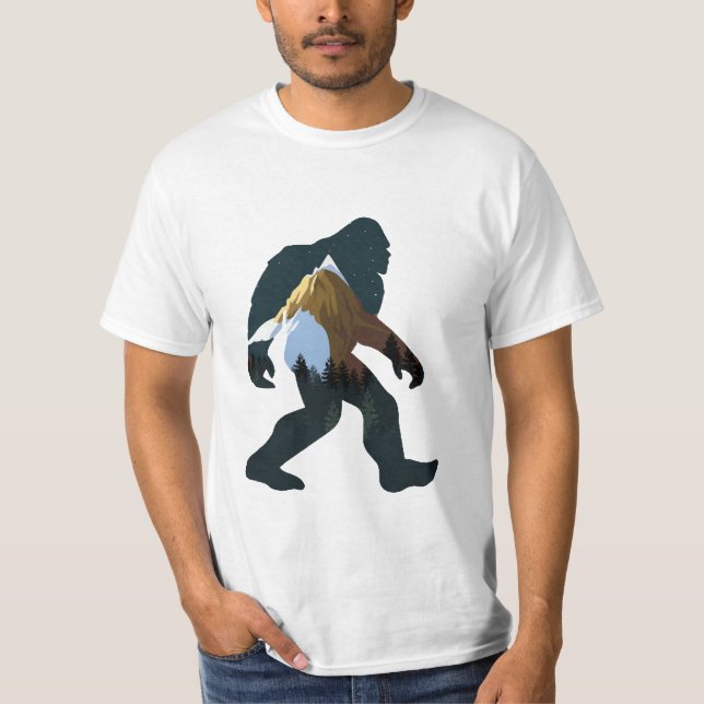 Camiseta Floresta Noturna Pé Grande (Frente)