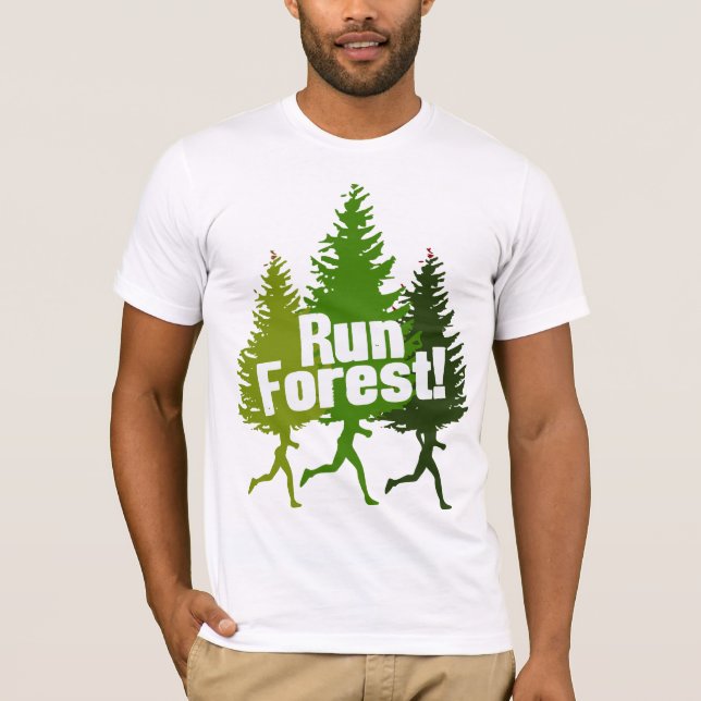 Camiseta Floresta Outdoorsy engraçada do funcionamento (Frente)