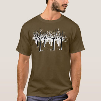 Camiseta Floresta Paralela - Edição Branca e Preta