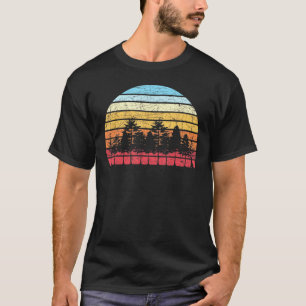 Camiseta Floresta Retrorna Natural de Árvores Selvagens