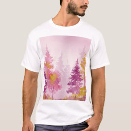 Camiseta Floresta rosa