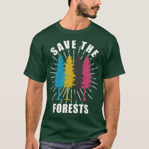 Camiseta floresta salvar a floresta salvar árvores fica ver