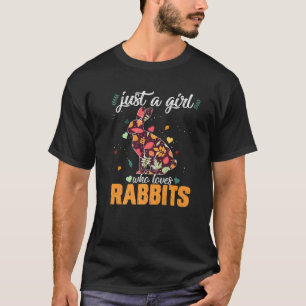 Camiseta Floresta Selvagem Animal Só Menina Que Ama Coelhos
