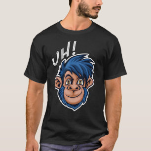 Camiseta Floresta Selvagem de Macacos Chimpanzés-Vintage