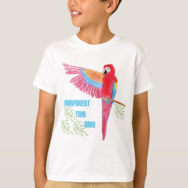 Camiseta Floresta tropical por aqui, T-Shirt (Frente)