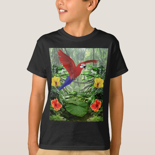 Camiseta Floresta tropical tropical (Frente)