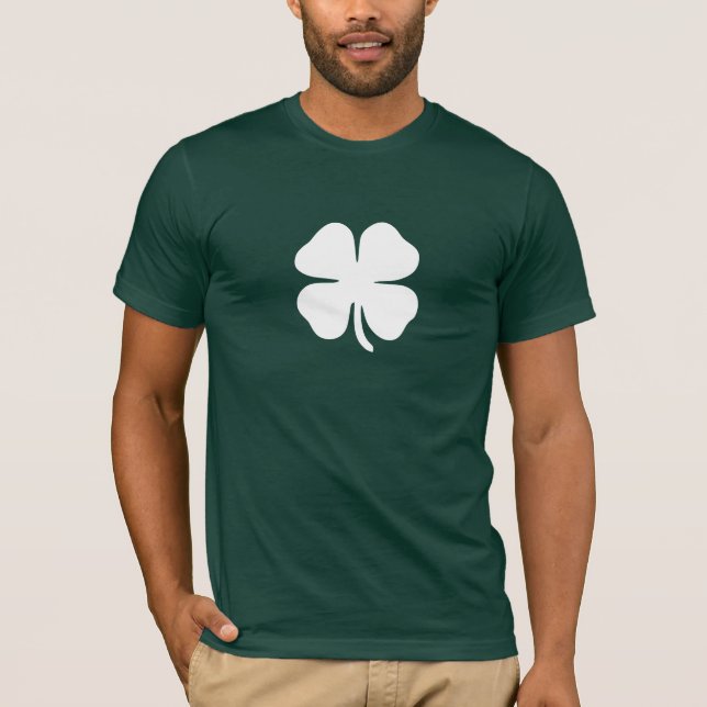 Camiseta Floresta Verde de Quatro Folhas e Folha de Feliz I (Frente)