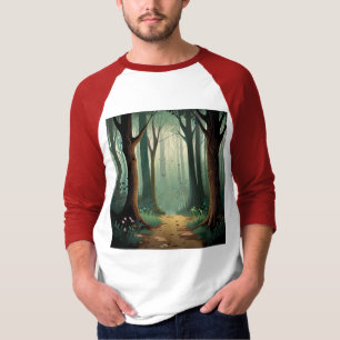 Camiseta Floresta Whimsérica e Porta Fada Oculta - Arte Nat