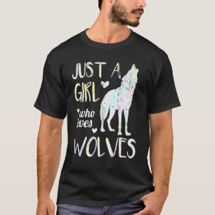 Camiseta Florestal Predador Animal Howling Wolf Women