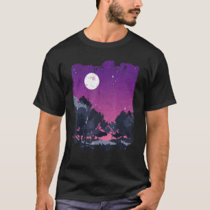 Camiseta Florestas de Lua Cheia Vida Selvagem à Lua ao ar l
