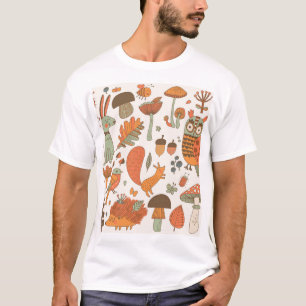 Camiseta Florestas: Fundo Colorido de outono.