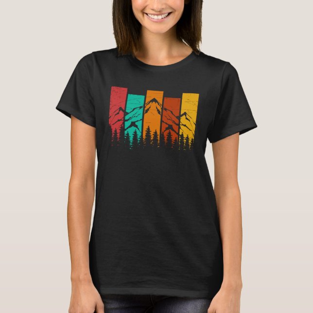 Camiseta Florestas Naturais Árvores Naturais Retro Fora de  (Frente)