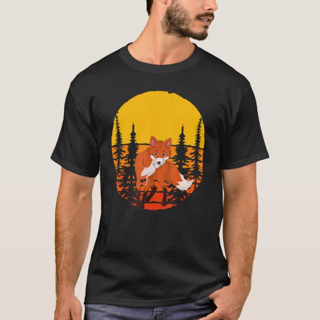 Camiseta Florestas Retro Natureza Selvagem Natureza Animal  (Frente)