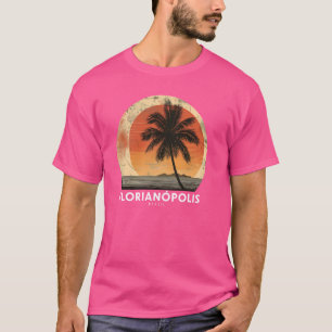Camiseta Florianópolis Brasil Retro Beach Sunset Vintage