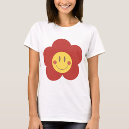 Camiseta Floricultura Sorridente Fofa Estética Retro Desi