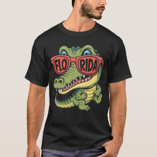 Camiseta Flórida Alligator Vestindo óculos de sol