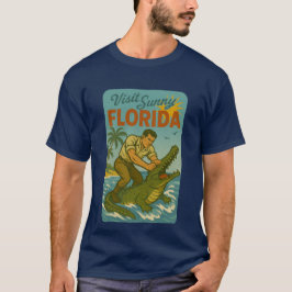 Camiseta Florida Alligator Wrestling | Funny Retro Coastal