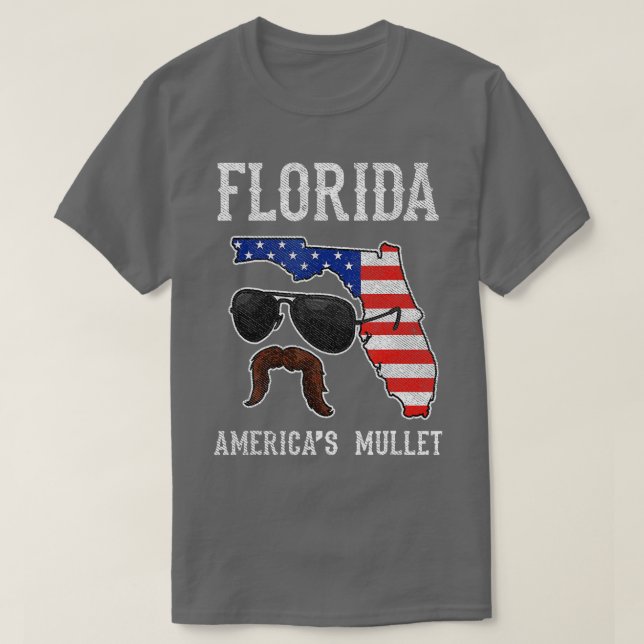 Camiseta Florida Americas Mullet Funny Patriotic American F (Frente do Design)