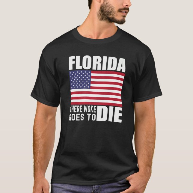 Camiseta Florida Anti Woke Anti Liberal Desantis is DeFutur (Frente)