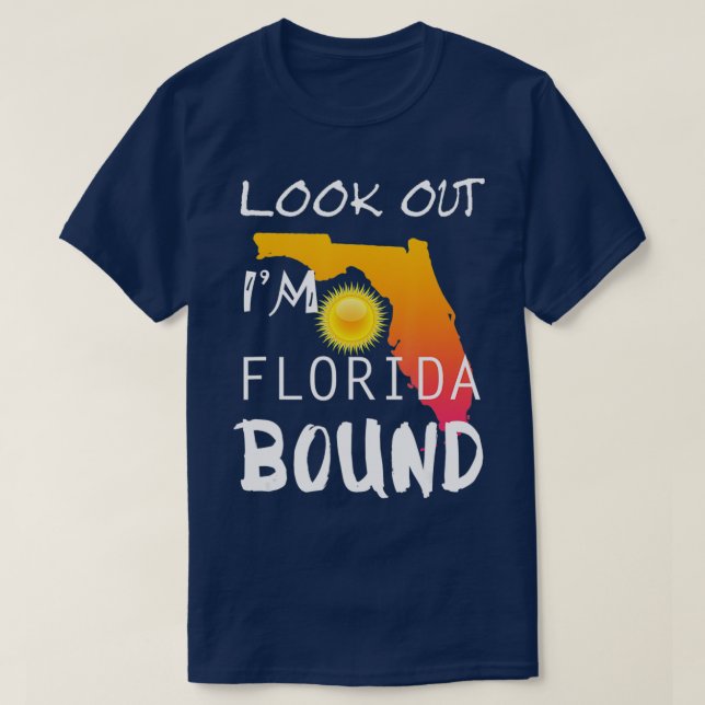 Camiseta Florida Bound Vacation Spring Break  (Frente do Design)