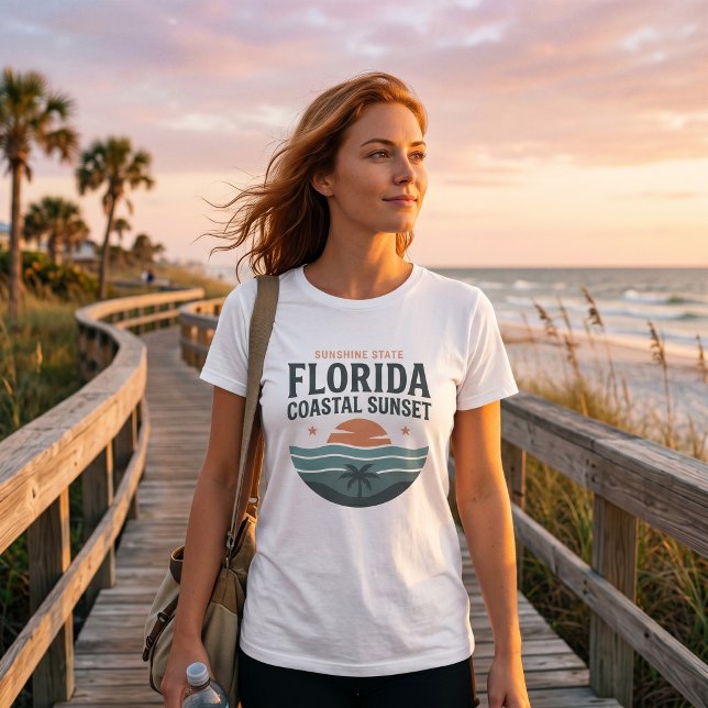 Camiseta Florida Coastal Sunset Heritage (Criador carregado)