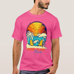 Camiseta Flórida de Casais de Vacinas Sunset Island Sanibel