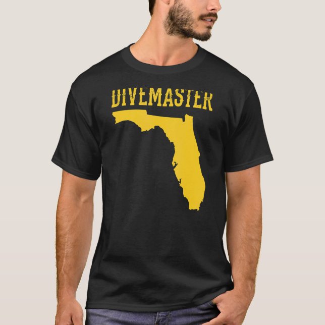 Camiseta Florida Divemaster Scuba Diving Instrutor Dive Fl (Frente)