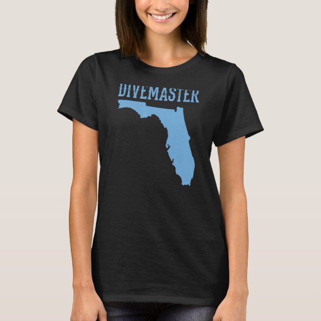 Camiseta Florida Divemaster Scuba Diving Instrutor Dive Fl (Frente)