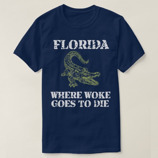 Camiseta Flórida É Onde Woke Morre (Frente do Design)