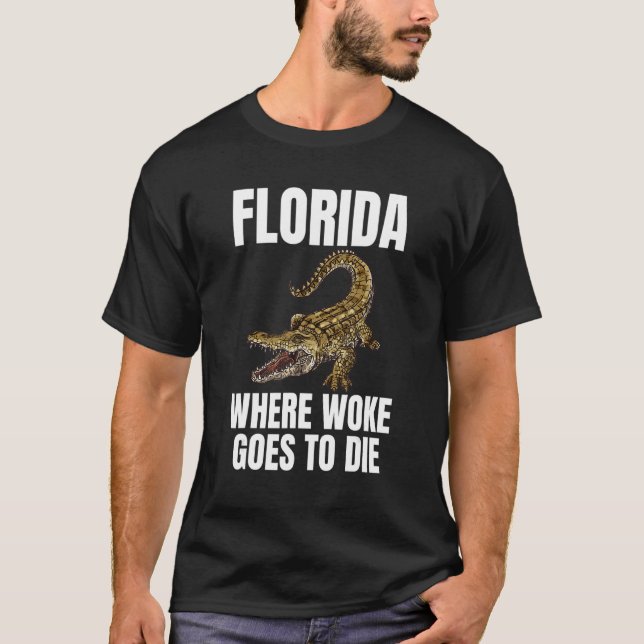 Camiseta Flórida É Onde Woke Morre 3 (Frente)