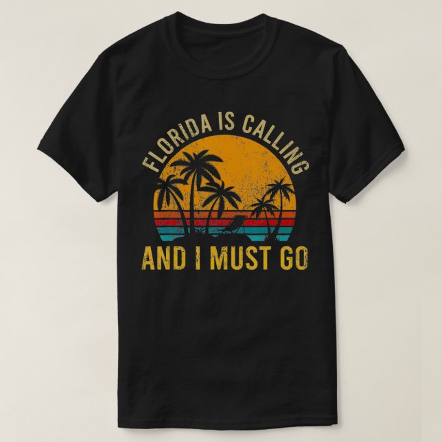 Camiseta Flórida Está Chamando De Viagem Da Família Beach (Frente do Design)