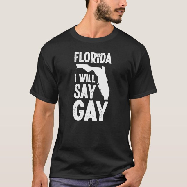Camiseta Flórida Eu Vou Dizer Direitos De Orgulho gay Quebr (Frente)