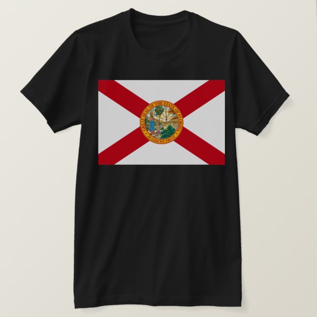 Camiseta Flórida Flag: O Estado Sunshine dos Floridianos (Frente do Design)