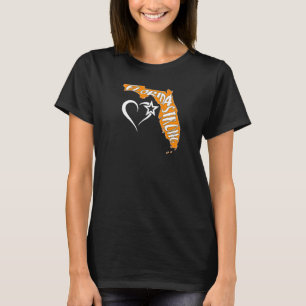 Camiseta Flórida Foto Silhouette Heart Snowbird Flo