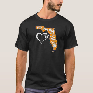 Camiseta Flórida Foto Silhouette Heart Snowbird Flo