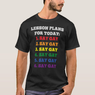 Camiseta Flórida Gay Diga Planos De Lição De Gay Para Hoje 