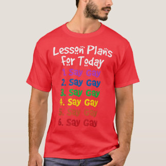 Camiseta Flórida Gay Diga Planos De Lição De Gay Para Hoje