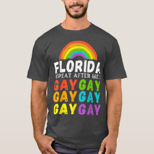 Camiseta Flórida Gay say Gay Diz Arco-Íris Orgulhoso Bandei