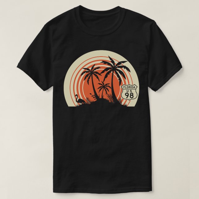 Camiseta Florida Highway 98 Beach (Frente do Design)