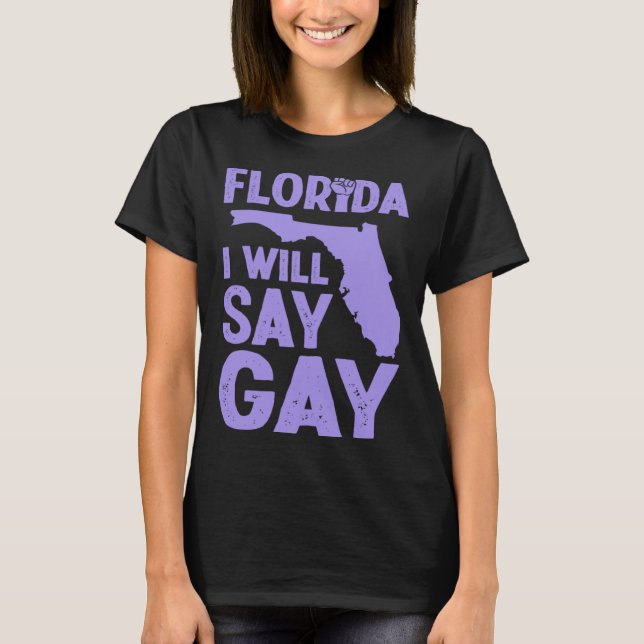Camiseta Florida I Will Say Gay Pride Queer Rights LGBTQ Al (Frente)