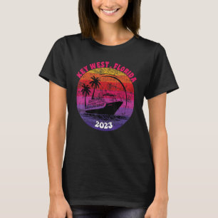 Camiseta Florida Key West Cruise 2023 Retro Sunset Family R