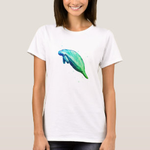 Camiseta Flórida Manatee Painting Wildlife