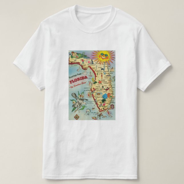 Camiseta Flórida Map T Shirt (Frente do Design)
